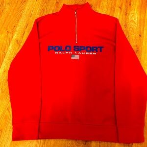 Polo Sport Ralph Lauren zip up Sweatshirt Red size XL great condition